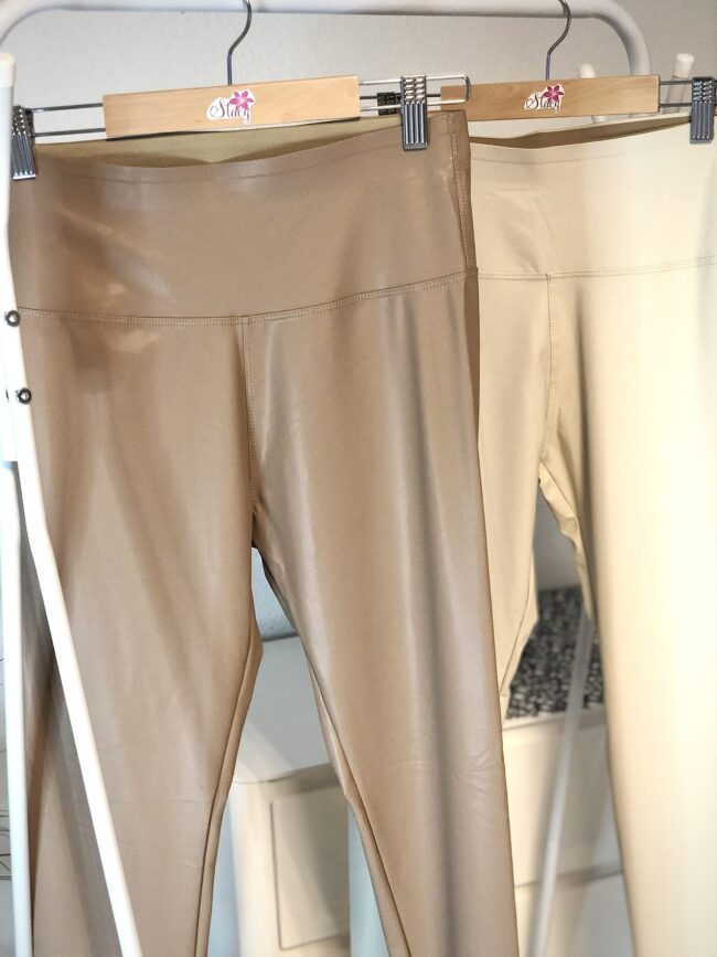 Kunstleder-Leggings Cappuccino 3