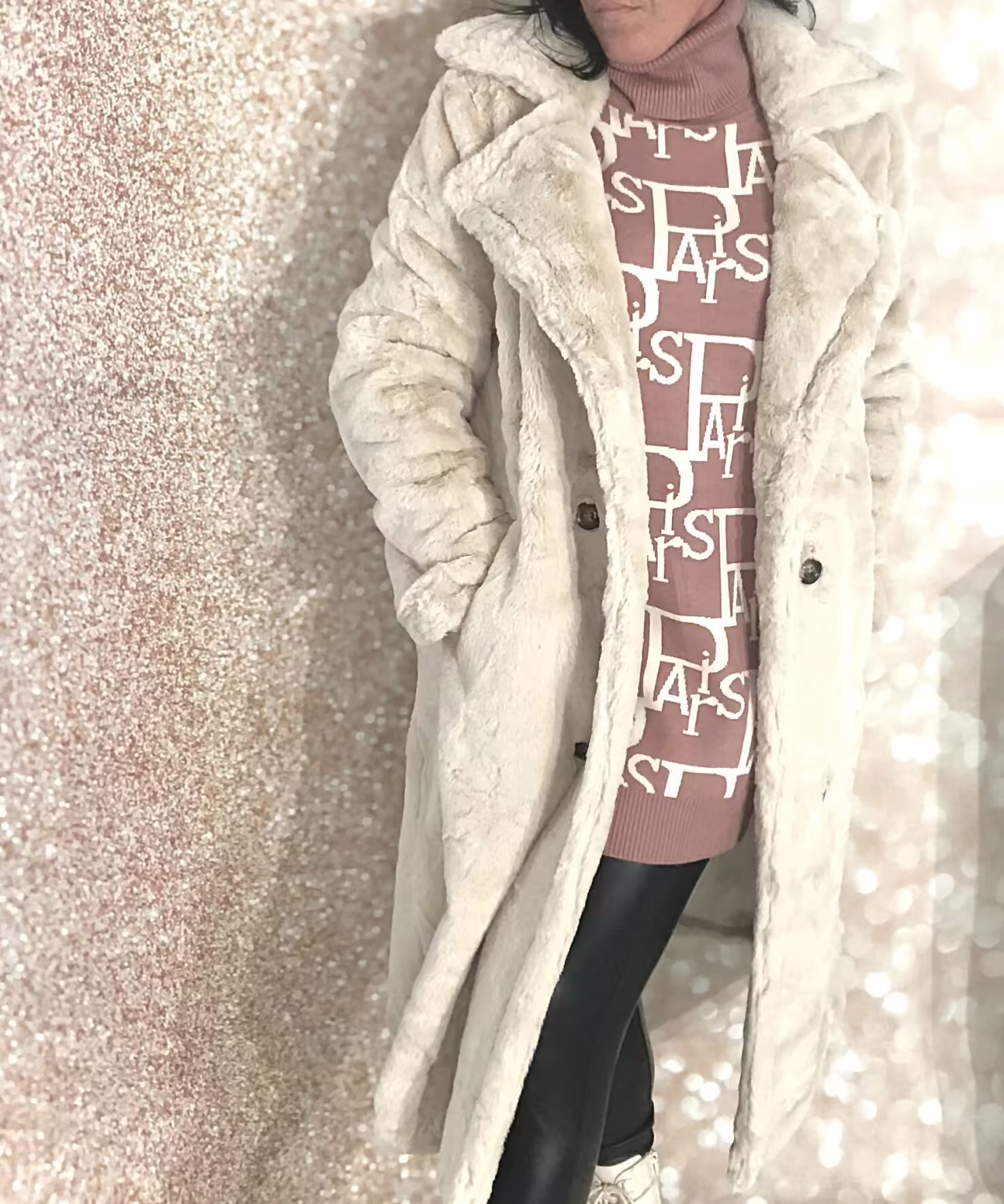 Kunstfell-Mantel in Beige Stacy's Fashion Styles stacys.de Kunstfell-Mantel / Teddy-Mantel, beige, Onesize 5