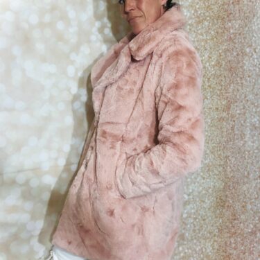 Kunstfell-Mantel/ Jacke in Rosa Stacy's Fashion Styles stacys.de