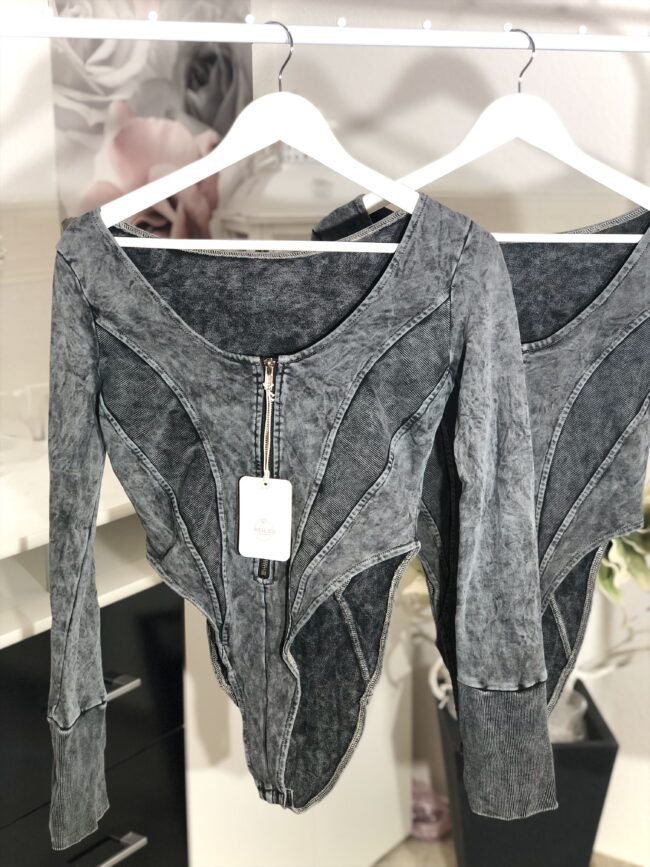 Body Denim-Look, mit hohem Beinausschnitt 3