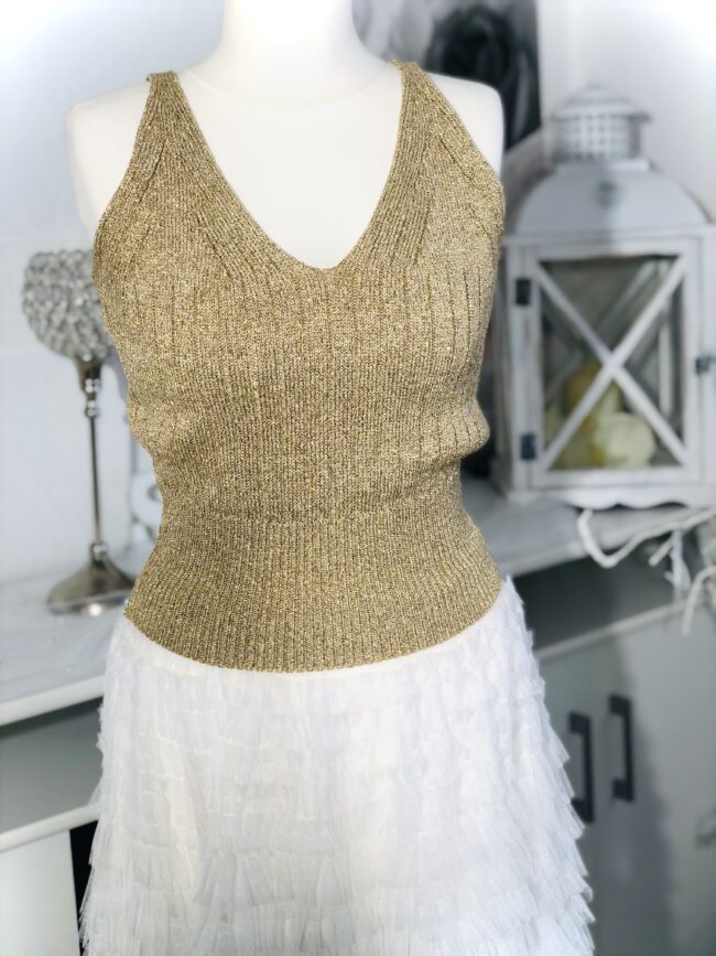 Trägertop / Stricktop aus Lurex-Garn 3