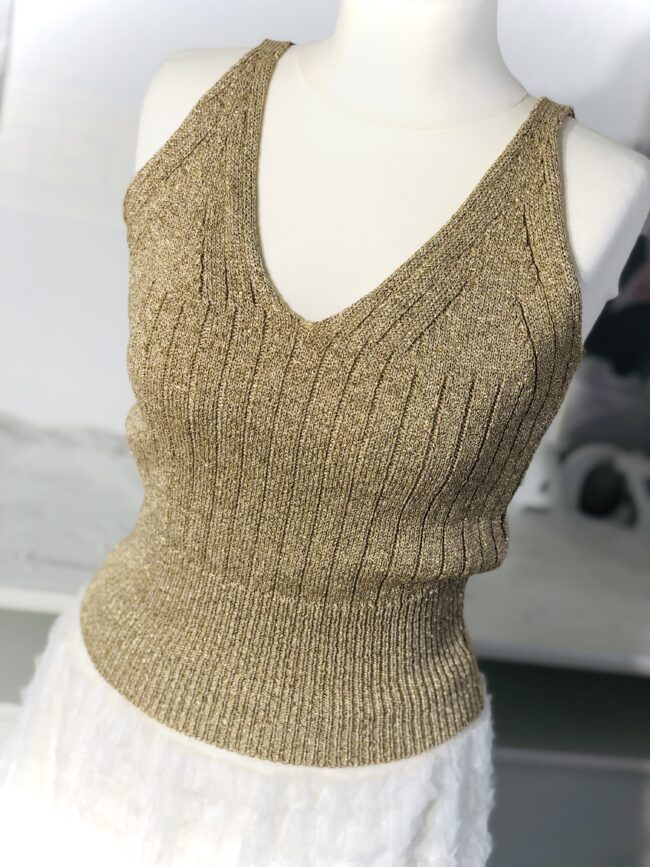 Trägertop / Stricktop aus Lurex-Garn 2