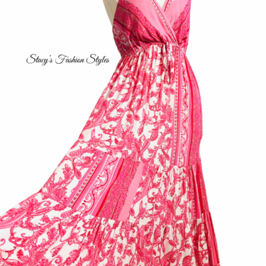 Maxikleid im Boho-Style, rosa 5