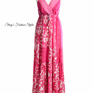 Maxikleid im Boho-Style, rosa 4