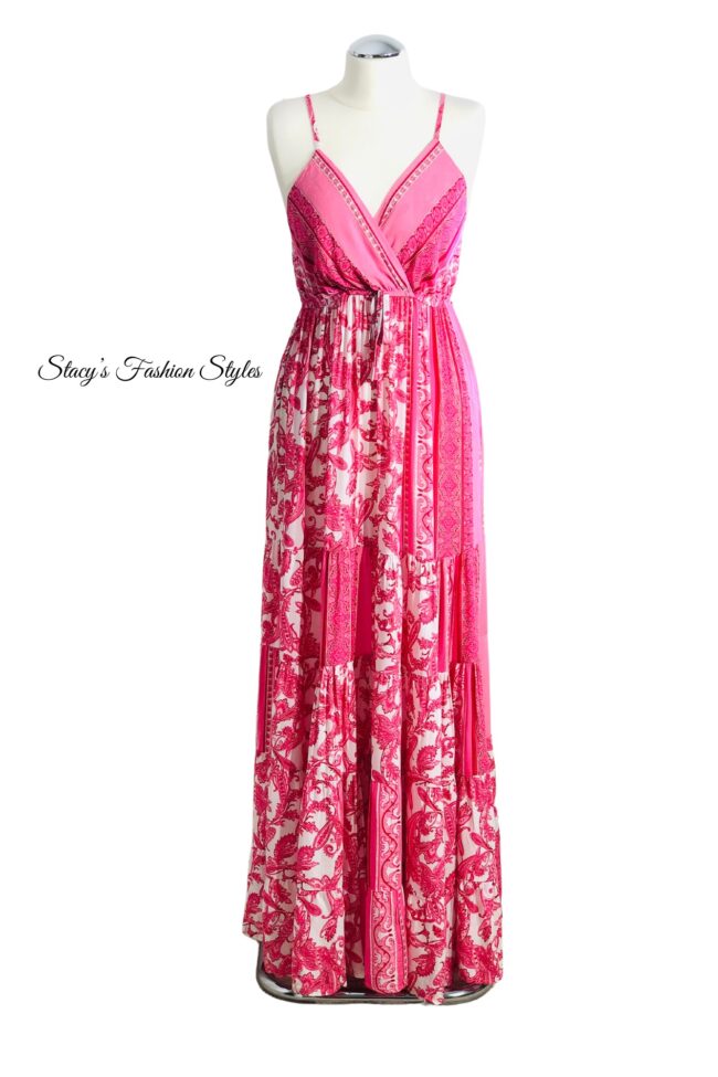 Maxikleid im Boho-Style, rosa 4