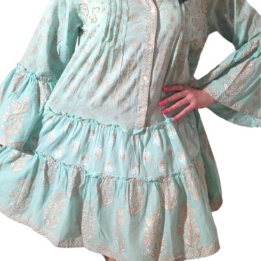 Sumitra Kleid im Boho-Style, Aqua-Pastell, Onesize 3