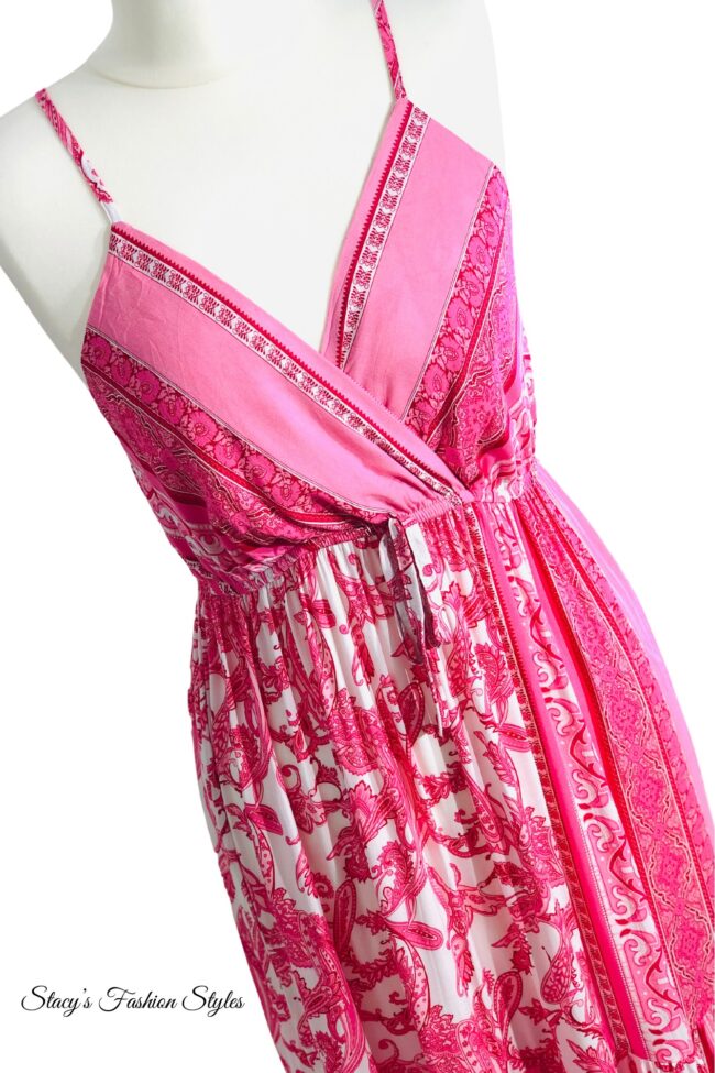 Maxikleid im Boho-Style, rosa 2