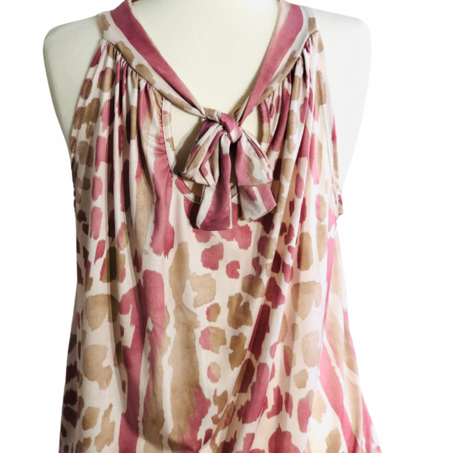 Blusen-Top, Leoprint-Pastell, rosa/ beige 2