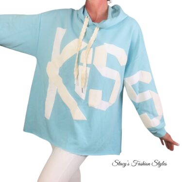 Oversized Hoodie *KISS*, Onesize, in verschiedenen Farben 2