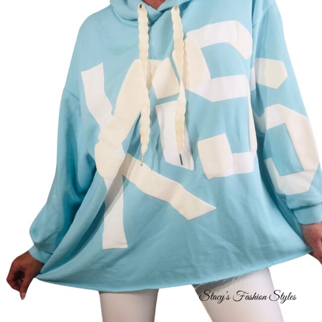 Oversized Hoodie *KISS*, Onesize, in verschiedenen Farben 3