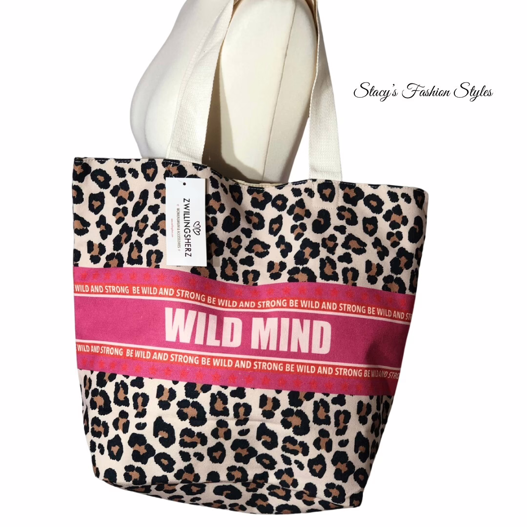 Zwillingsherz Tote Bag, Leo/ Pink