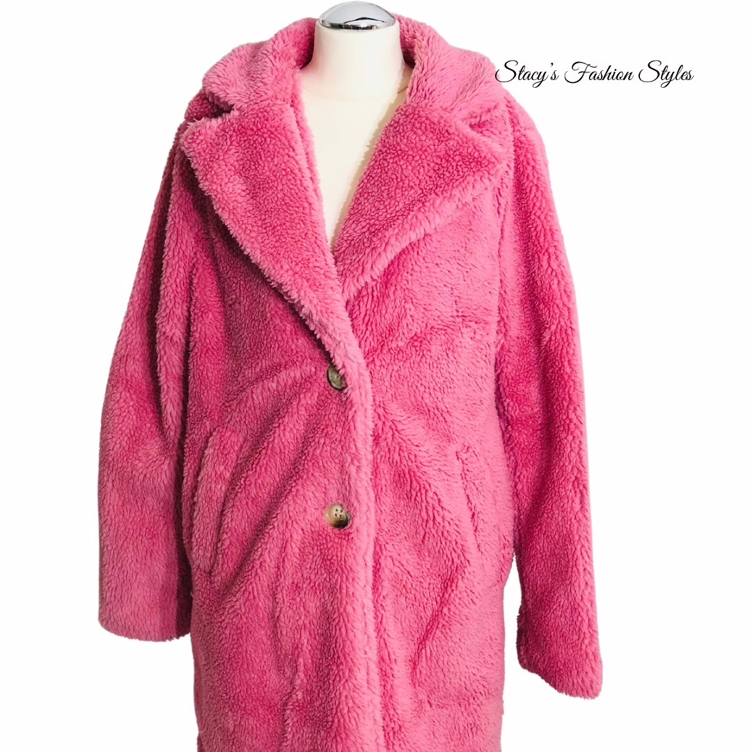 Zwillingsherz Teddymantel, Oversize-Look Stacy's Fashion Styles stacys.de Teddymantel Zwillingsherz, S/M, 2 Farbvarianten 1