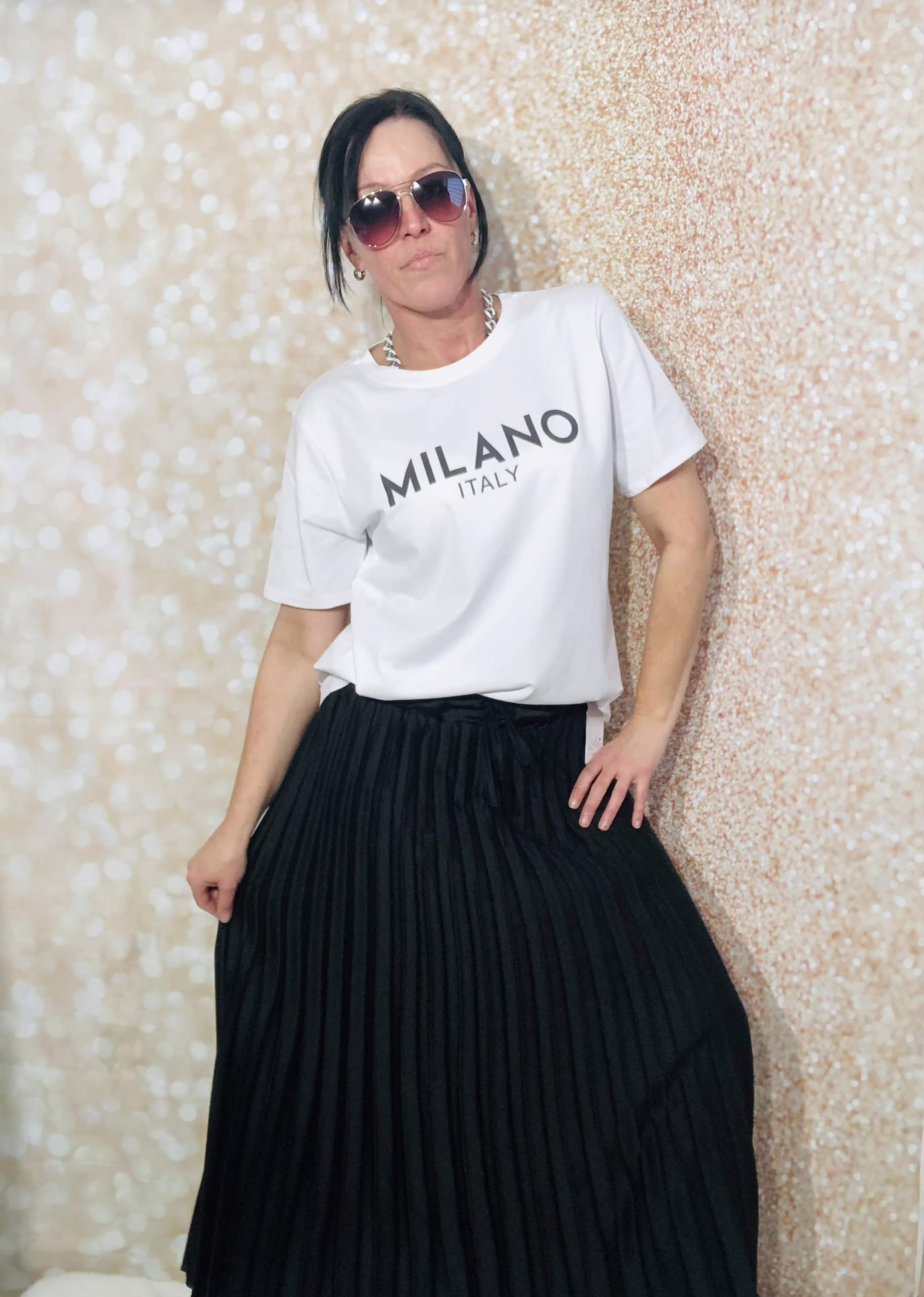 Shirt Milano Italy Stacy's Fashion Styles stacys.de Shirt MILANO ITALY, weiß, Onesize, 2