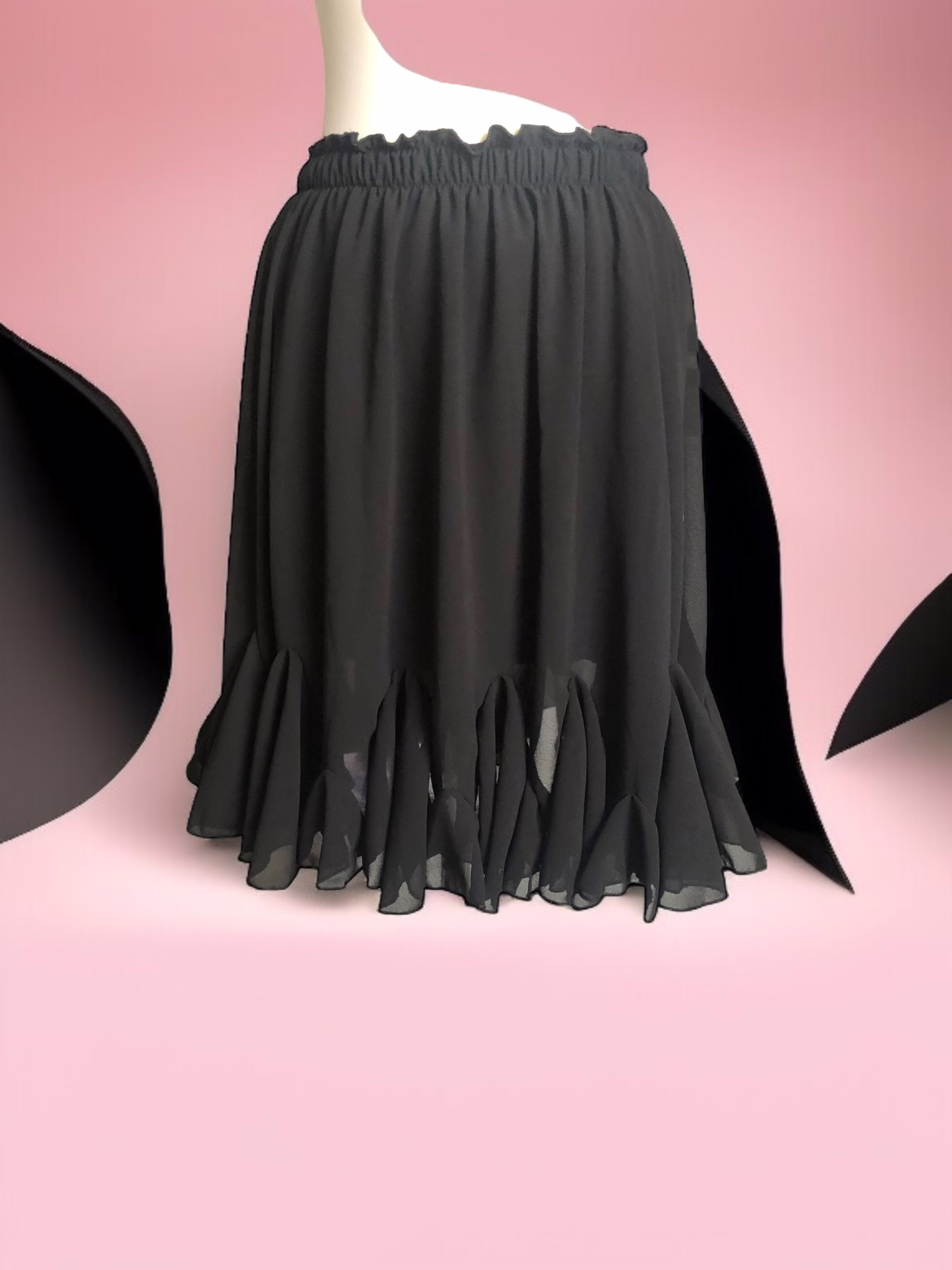 leichter Rock mit Volants, schwarz Stacy's Fashion Styles stacys.de leichter Rock mit Volants, schwarz