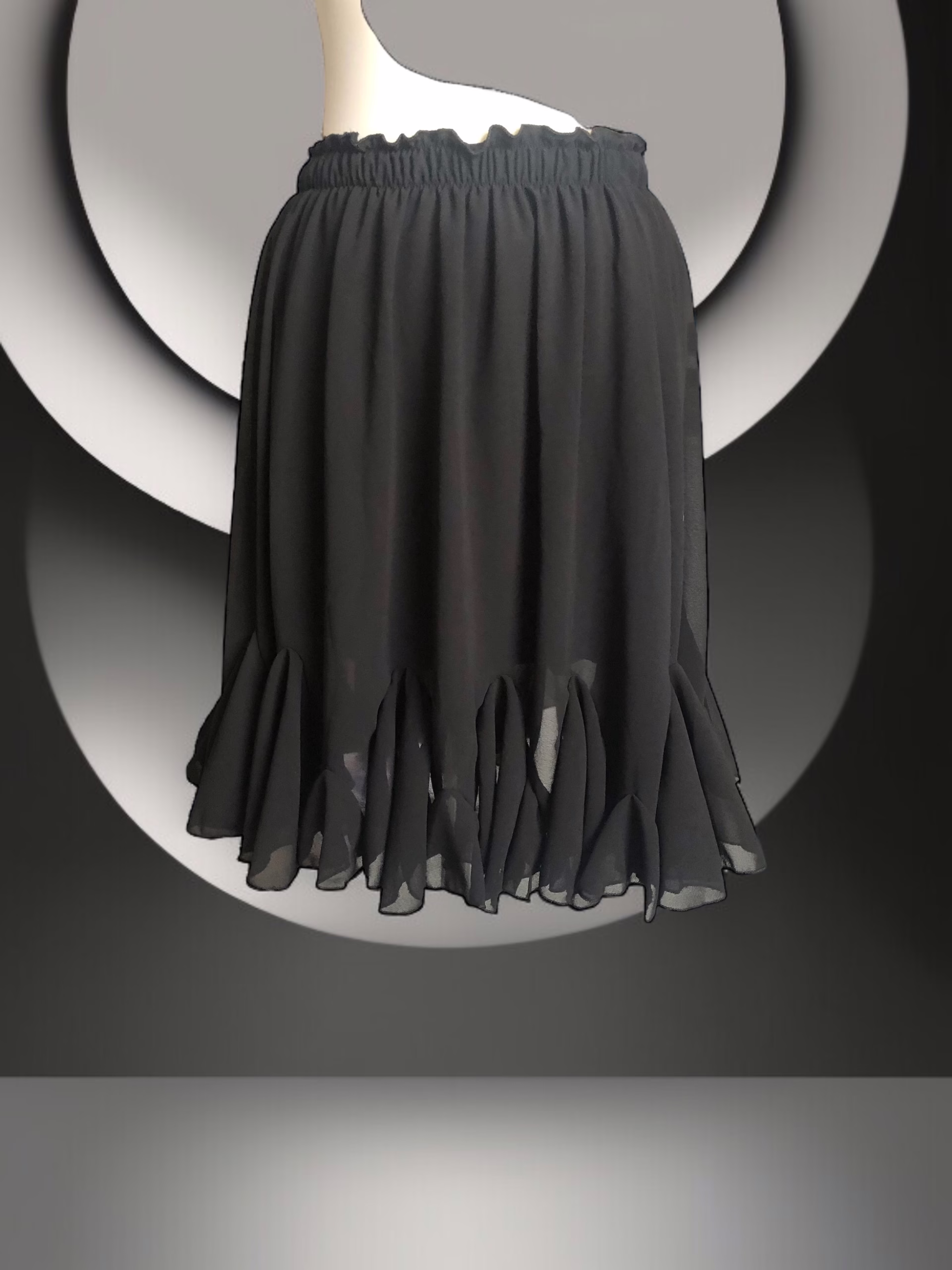 leichter Rock mit Volants, schwarz Stacy's Fashion Styles stacys.de leichter Rock mit Volants, schwarz, 3