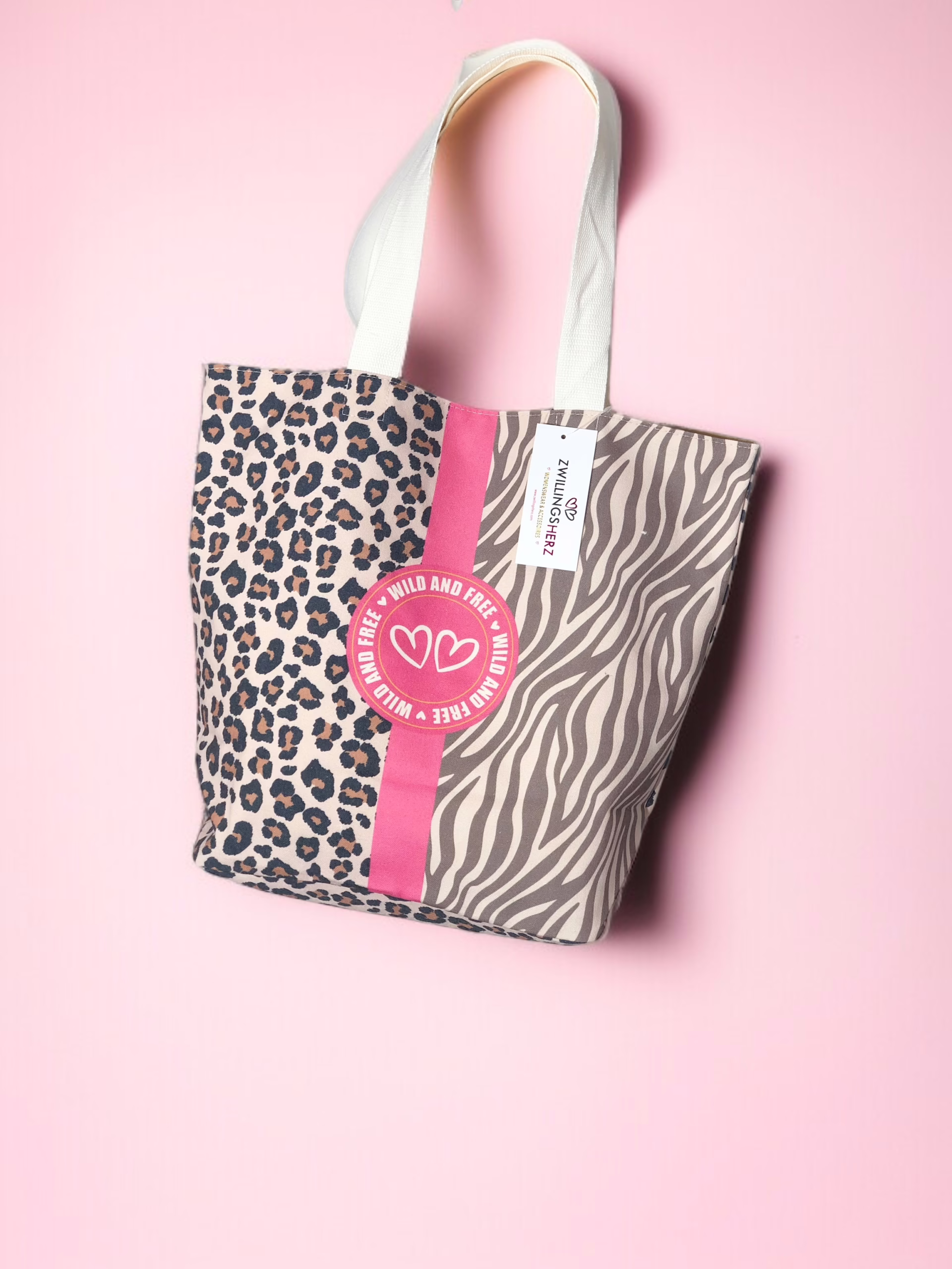 Zwillingsherz Tote Bag, Leo-Zebra, 3