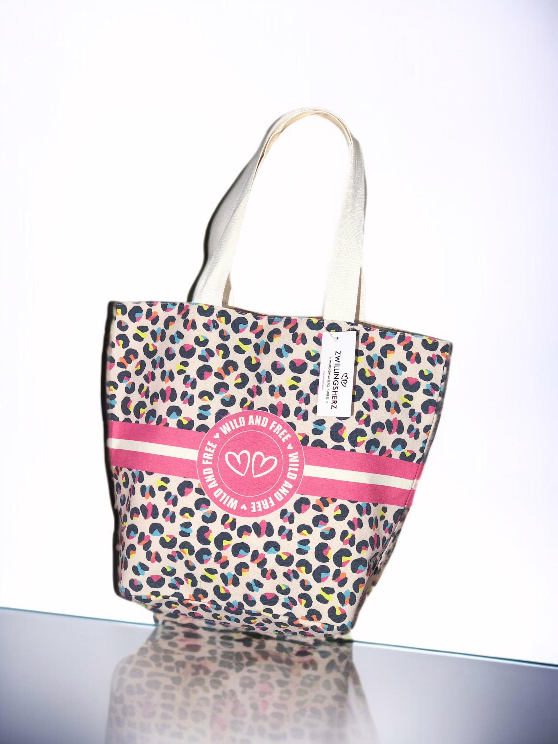 Zwillingsherz Tote Bag “Buntes Leo“ Stacy's Fashion Styles stacys.de Zwillingsherz Tote Bag ''Buntes Leo''