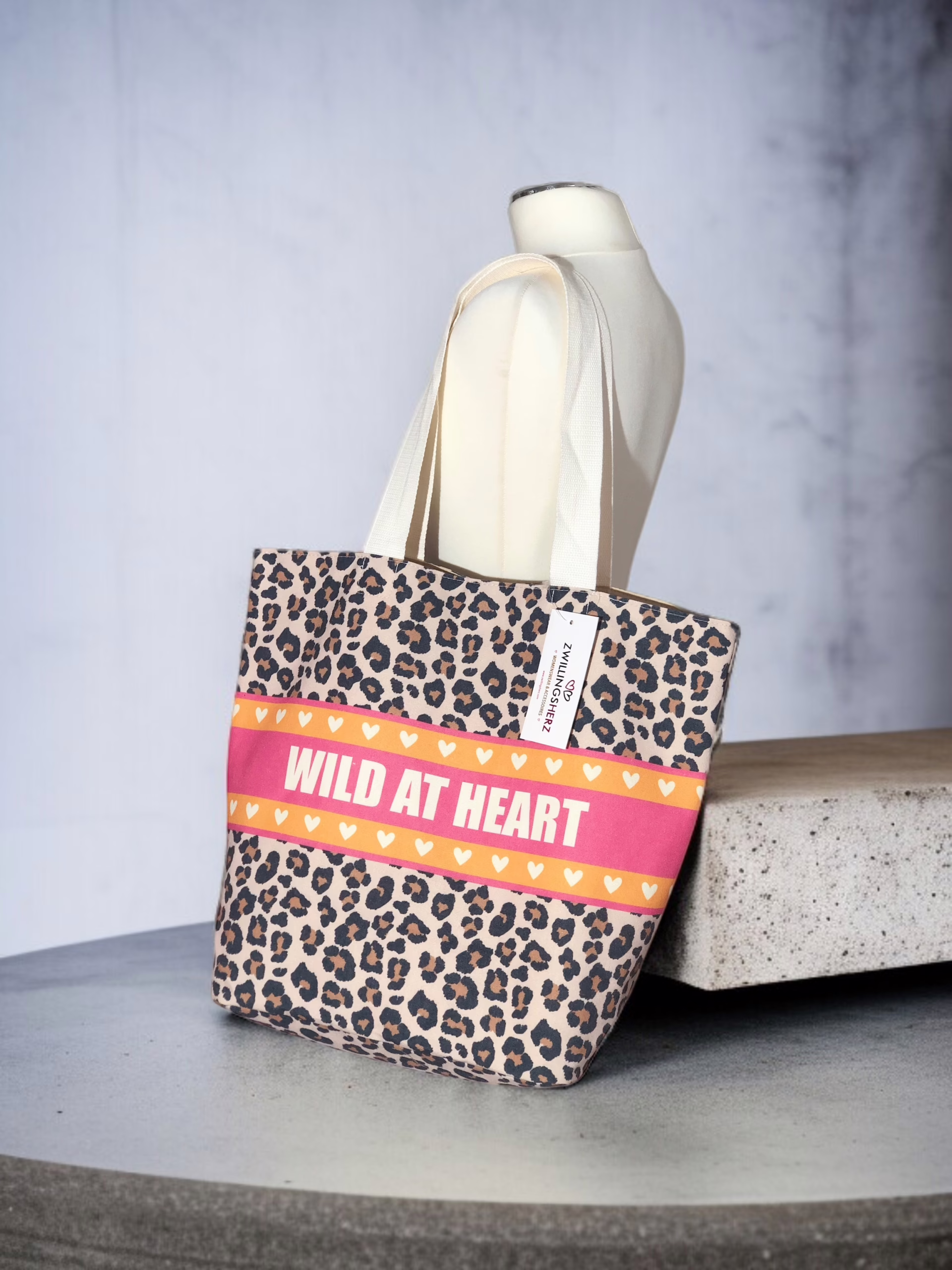 Zwillingsherz Tote Bag, Leo, WILD AT HEART