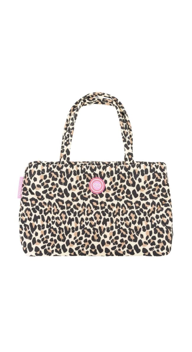 Stepptasche Zwillingsherz *Good Vibes Only*, Leo-Muster, 2