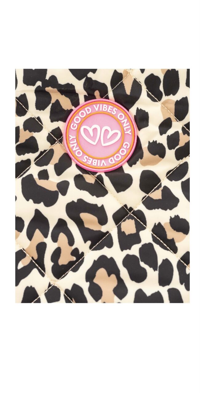 Stepptasche Zwillingsherz *Good Vibes Only*, Leo-Muster, 3
