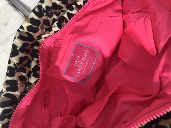 Stepptasche Zwillingsherz *Good Vibes Only*, Leo-Muster, 4