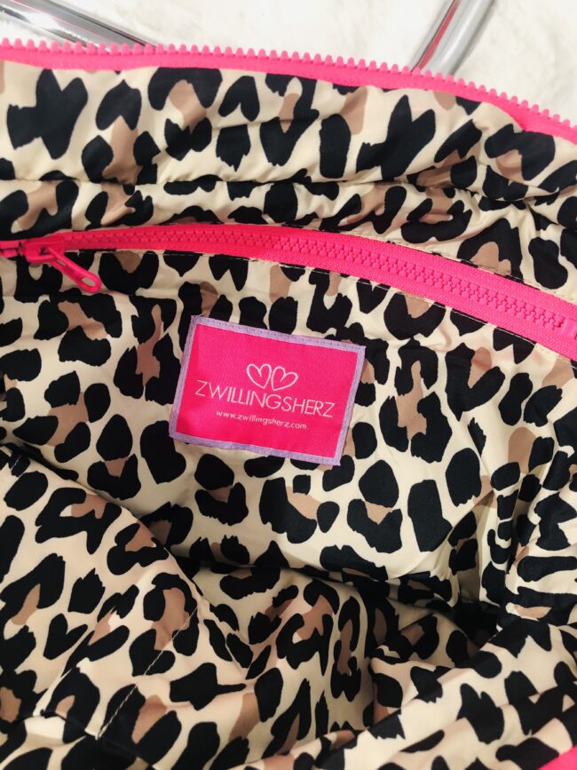 Stepptasche Zwillingsherz *Good Vibes Only*, Leo-Muster, 4