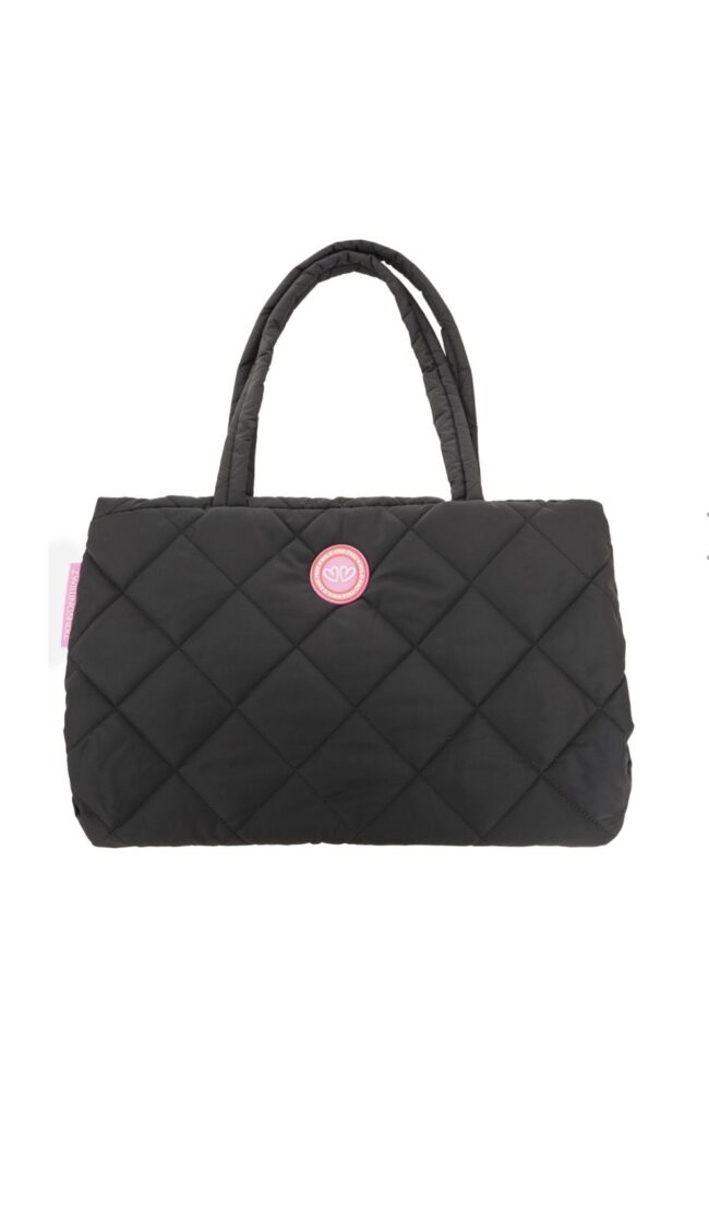 Stepptasche/ Shopper Zwillingsherz, schwarz *WILD AND FREE*
