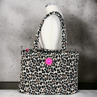 Stepptasche Zwillingsherz *Good Vibes Only*, Leo-Muster