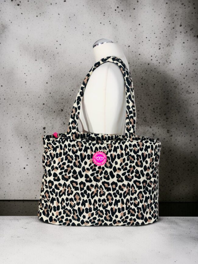 Stepptasche Zwillingsherz *Good Vibes Only*, Leo-Muster