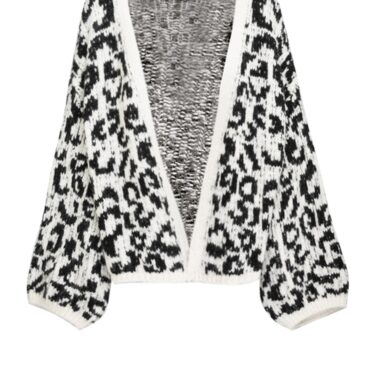 Cardigan Leo, Onesize, schwarz/ helles Beige, 2