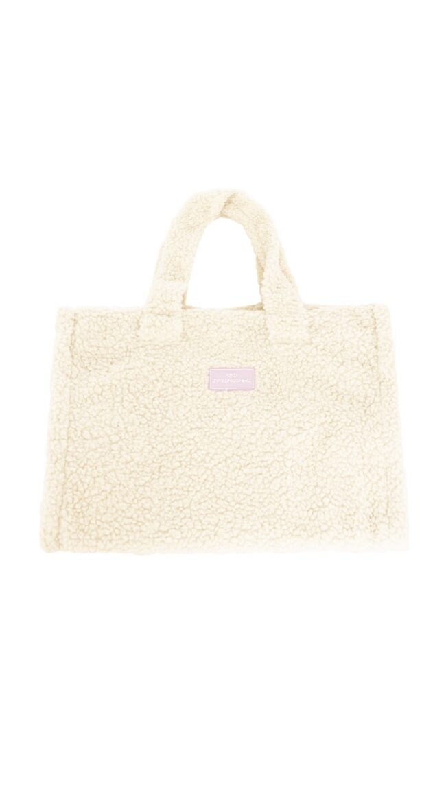 Zwillingsherz XXL Shopper *Teddyfell*, beige, 3