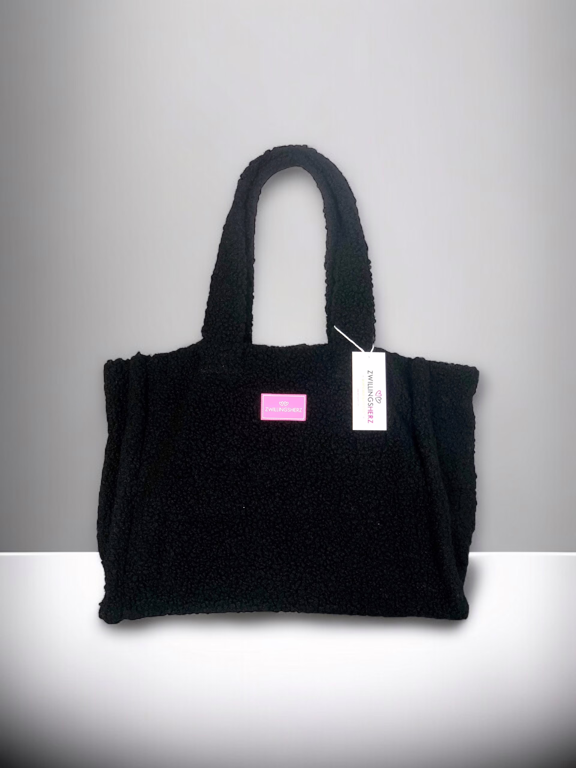 Zwillingsherz XXL Shopper *Teddyfell*, schwarz Stacy's Fashion Styles stacys.de Zwillingsherz XXL Shopper *Teddyfell*, schwarz, 5