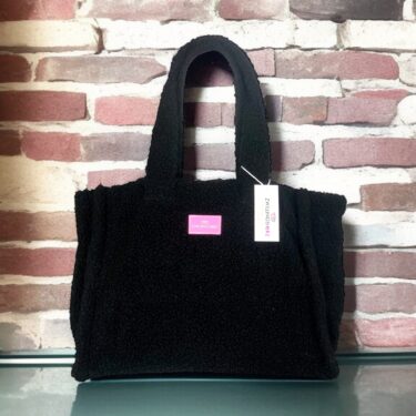 Zwillingsherz XXL Shopper *Teddyfell*, schwarz