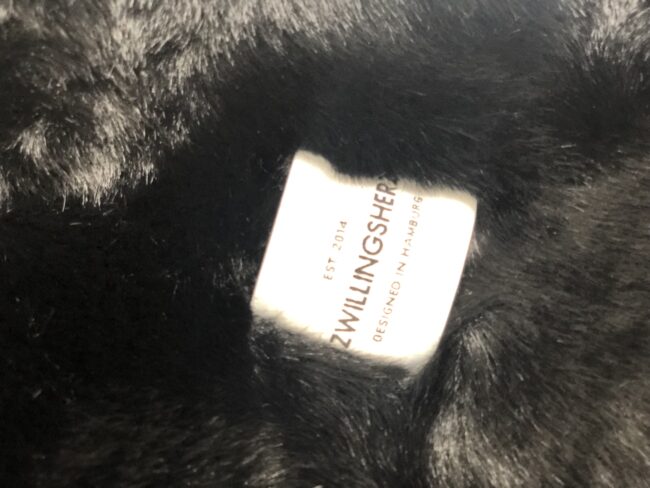 Zwillingsherz XXL Shopper Kunstfell, schwarz, 4