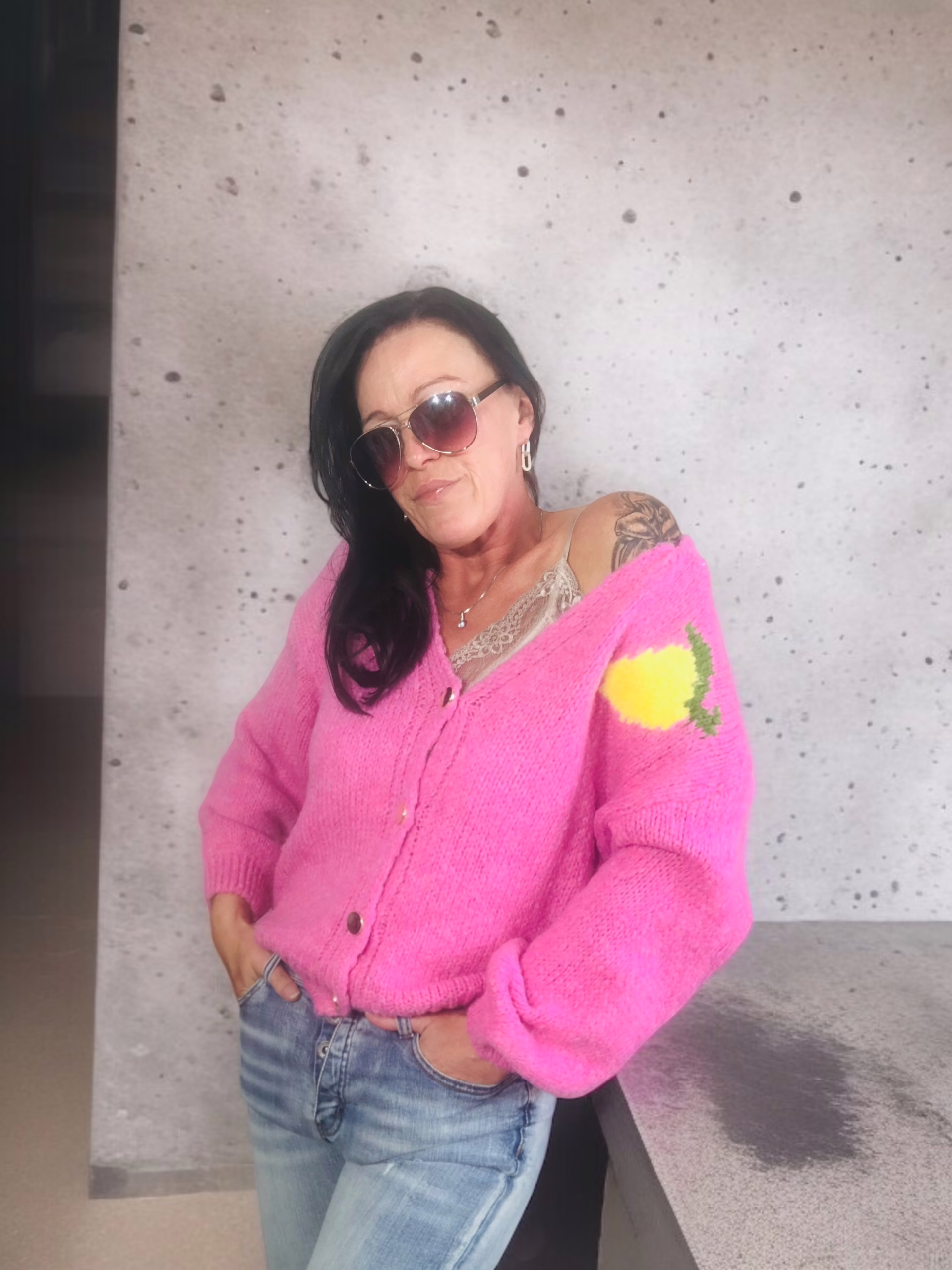 Italy Cardigan Limoncello, in 3 Farben Stacy's Fashion Styles stacys.de Italy Cardigan Limoncello, pink, Onesize, 3