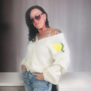 Italy Cardigan Limoncello, Elfenbein, Onesize