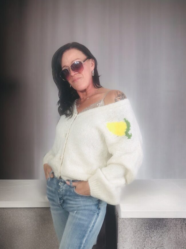 Italy Cardigan Limoncello, Elfenbein, Onesize