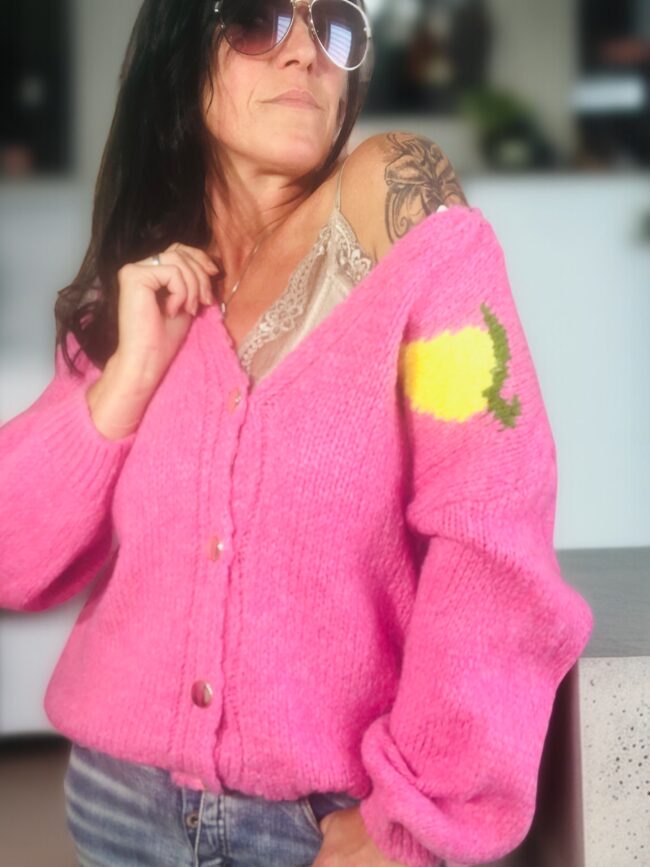 Italy Cardigan Limoncello, pink, Onesize