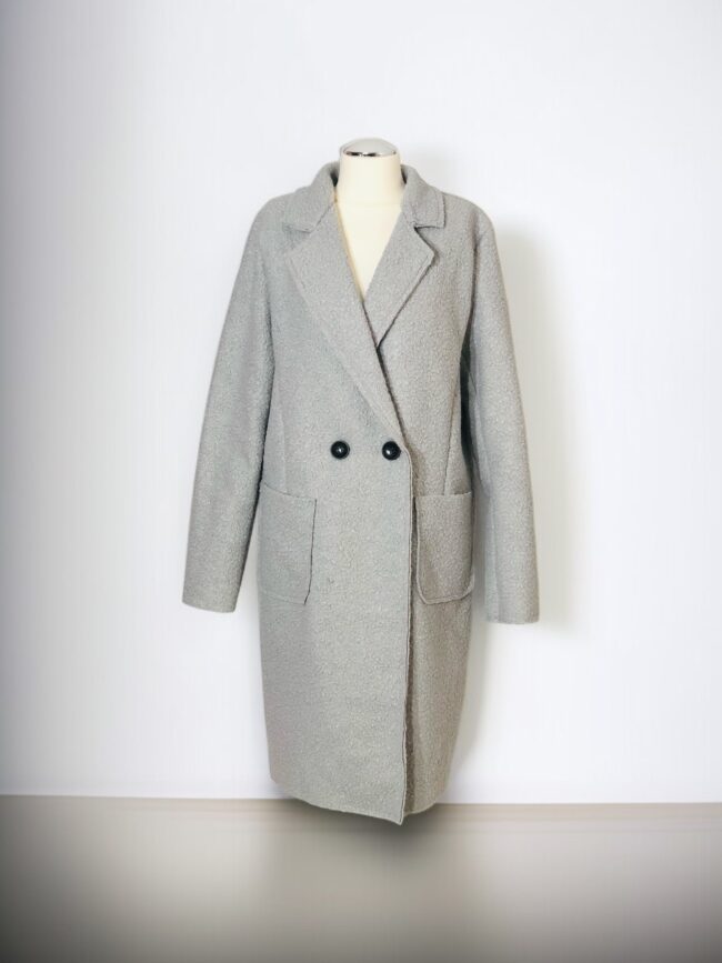 Italy Teddymantel, hellgrau, Onesize, May Gem Kollektion, 5