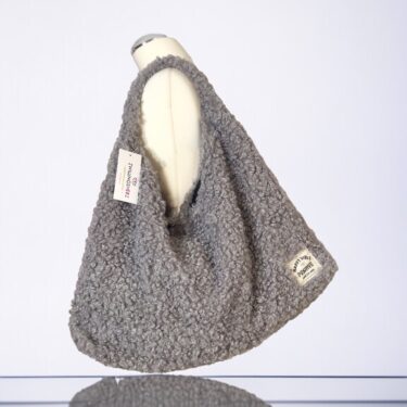 Zwillingsherz XXL Shopper Teddyfell, grau