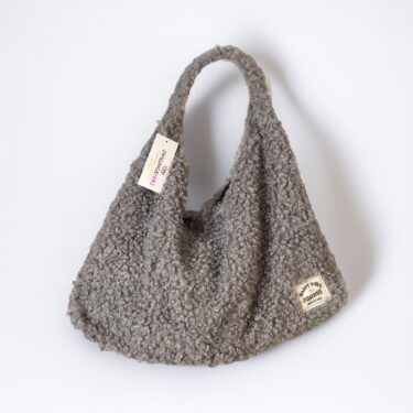 Zwillingsherz XXL Shopper Teddyfell, grau, 2