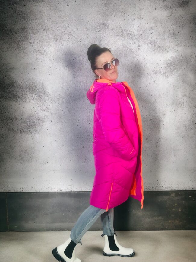 Zwillingsherz Steppmantel, pink, Gr. M, 3