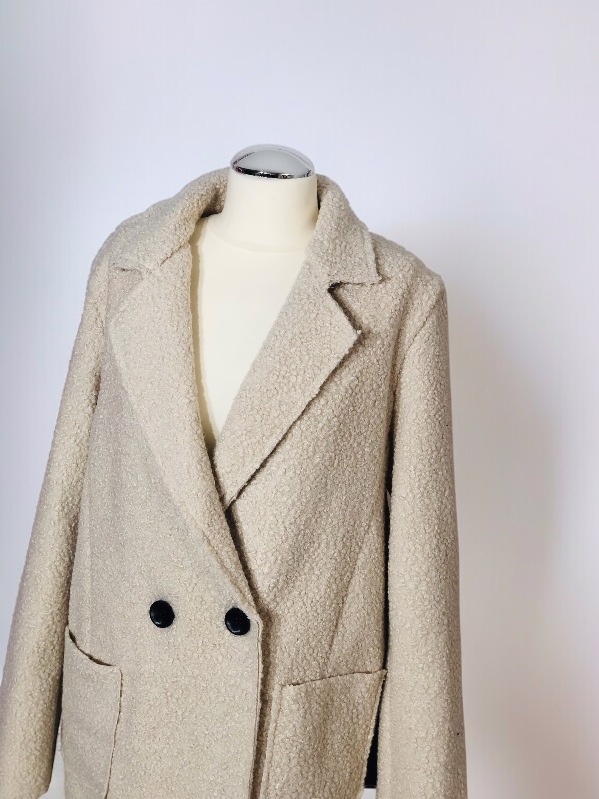 Italy Teddymantel, beige, Onesize, May Gem Kollektion, 5