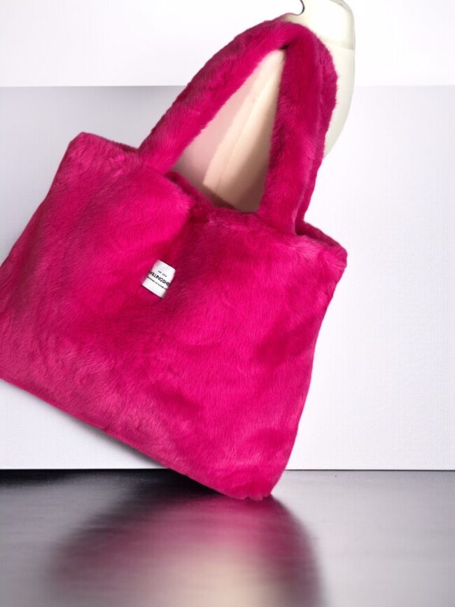 Zwillingsherz XXL Shopper Kunstfell, pink, 2