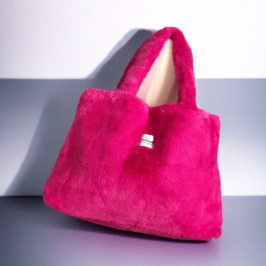 Zwillingsherz XXL Shopper Kunstfell, pink