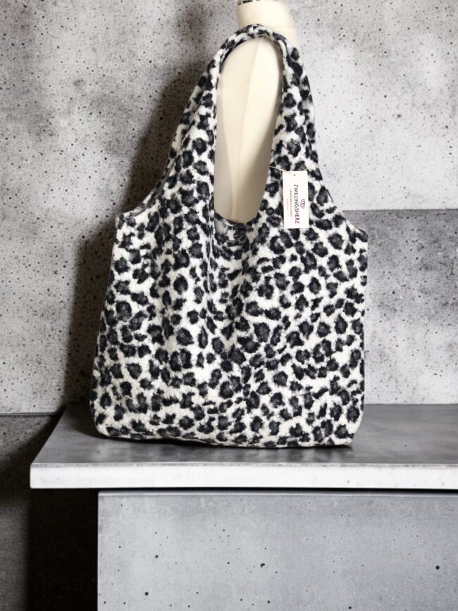 Zwillingsherz XXL Shopper BIG SIZE, Leo Teddyfell