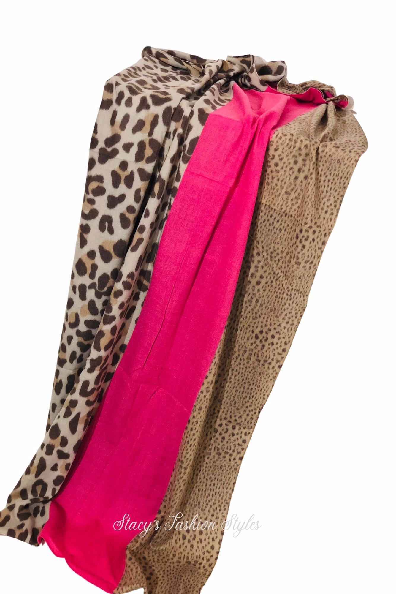 Zwillingsherz Schal Leo, pink, 3