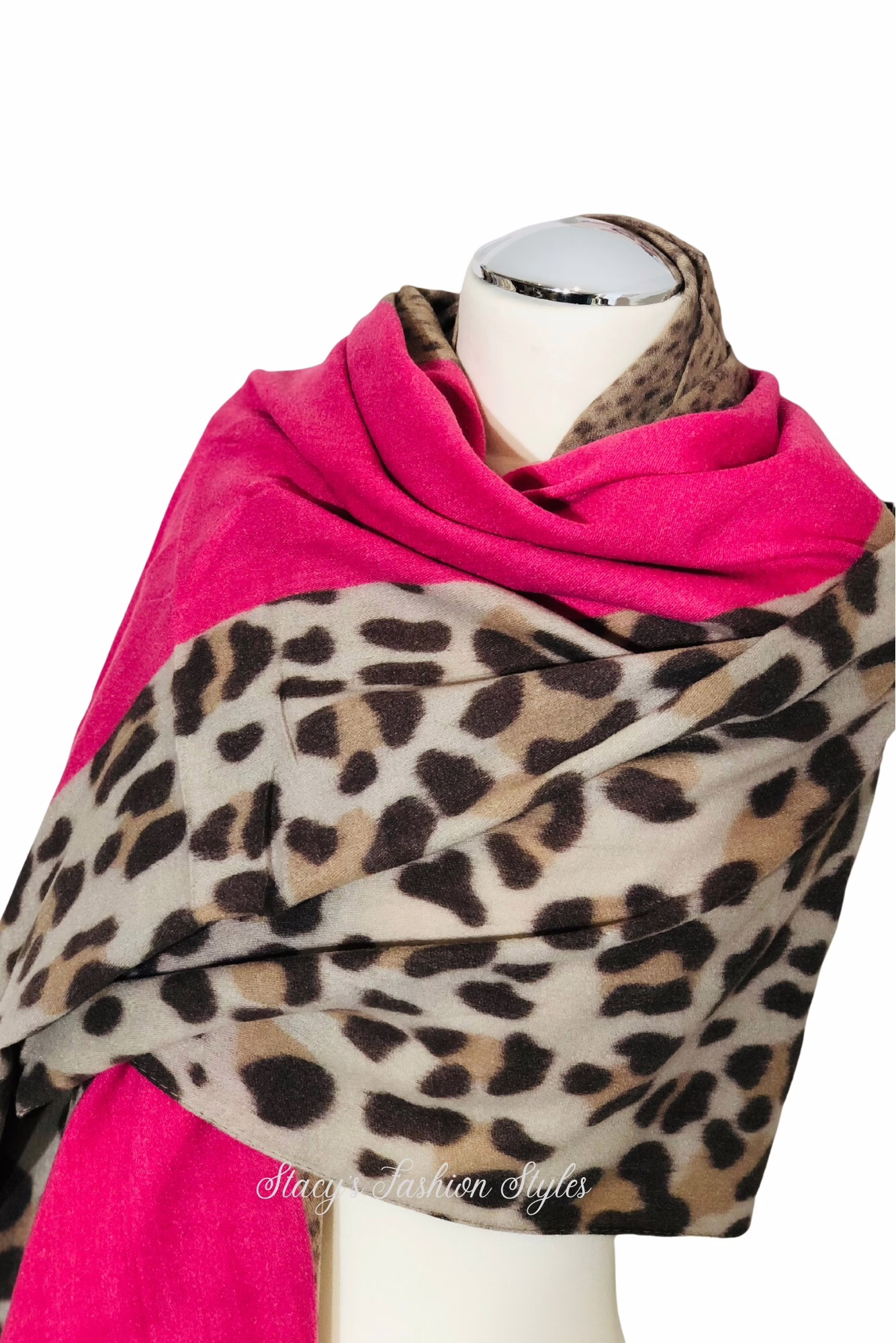 Zwillingsherz Schal Leo, pink, 1